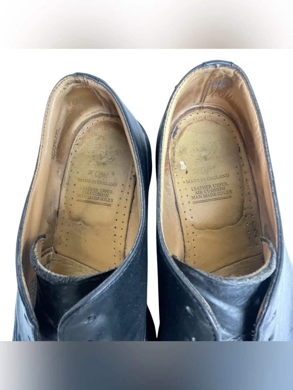 Dr. Martens VTG Black Leather 1461 Black Leather 3 eyelet Oxford shoe UK 11 READ